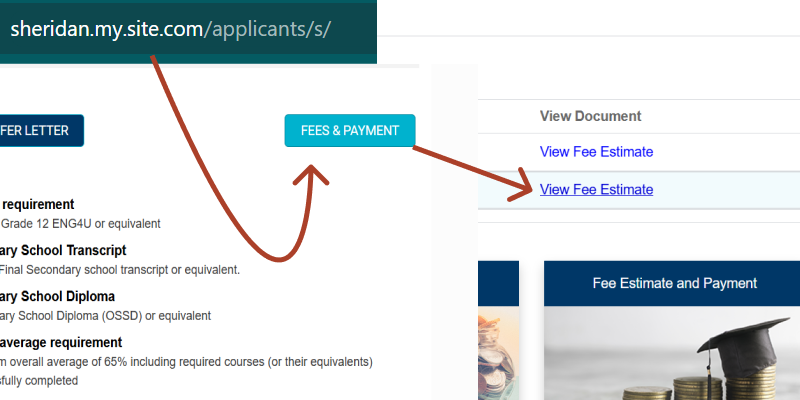 Image of Sheridan Applicant website